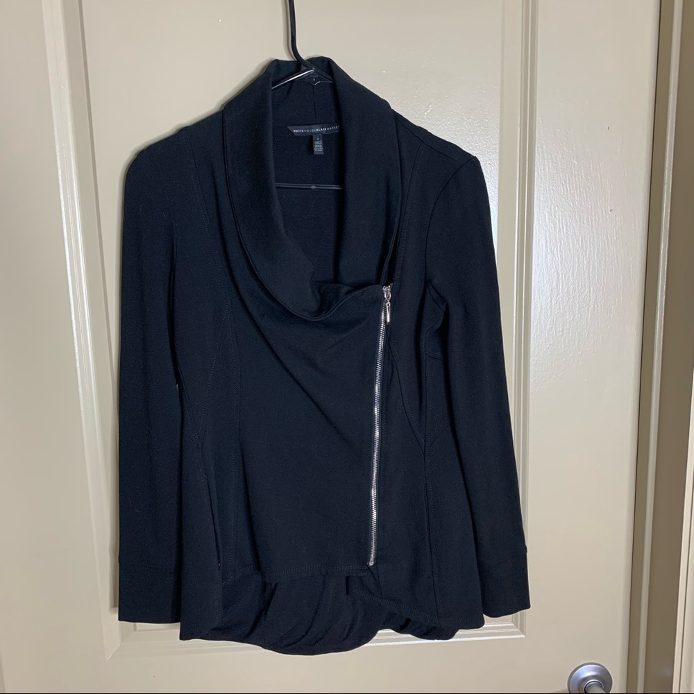 White House black market - black fitted jacket - size 4
